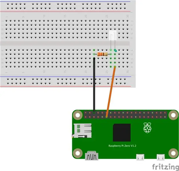 Свързване на светодиода към GPIO