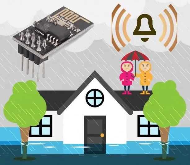 MQTT/Google Home Flood/Water WIFI-sensor met ESP-01