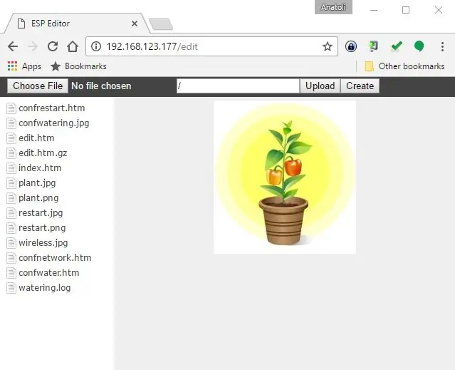 Skica NodeMCU - lokálny denník zavlažovania a prístup k internému systému súborov