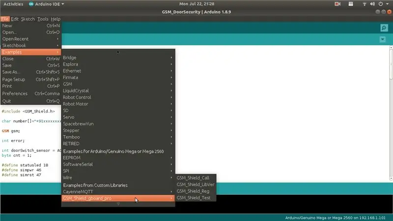 Arduino IDE мен GboardPro кітапханасын орнату