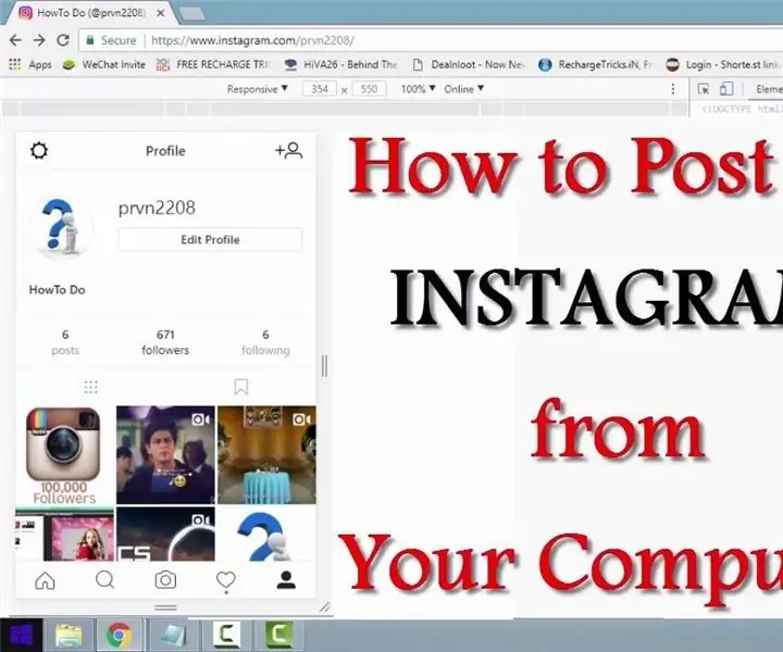 Kaip paskelbti „Instagram“iš kompiuterio?: 9 žingsniai
