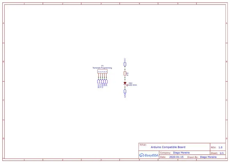 ATMEGA328P CHIP dasturlash sxemasi va elektron signalli LED