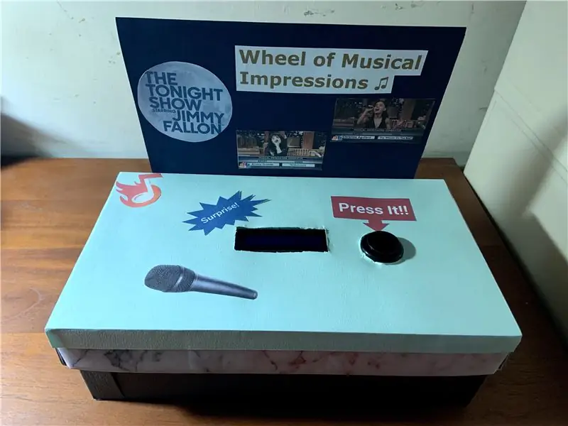 Vanaand Show's Wheel of Musical Impressions Machine