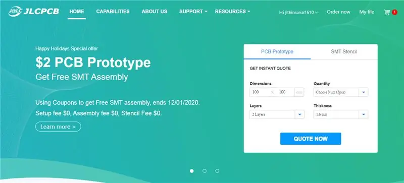 Mendapat PCB dari JLCPCB