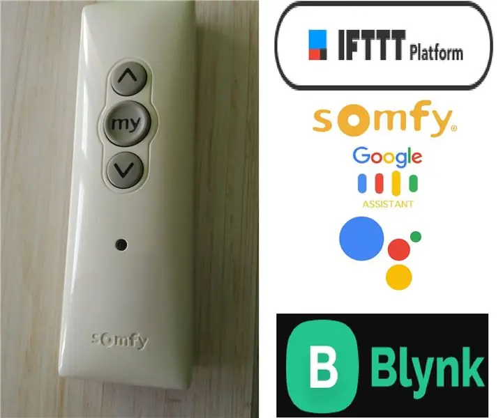 Somfy Control From Your Mobile, IFTTT e Google por $ 20: 16 etapas