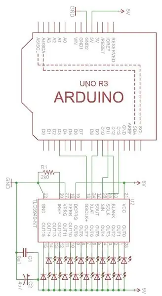 Zbuduj obwód demonstracyjny TLC5940