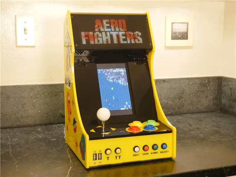 Vertikāla Bartop Arcade ar integrētu PIXEL LED displeju