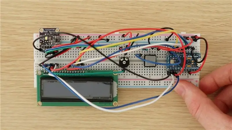 Conexión del circuito de prueba del selector de color RGB