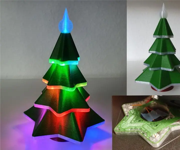 Árbol de Navidad impreso en 3D con LED integrado: 10 pasos (con imágenes)