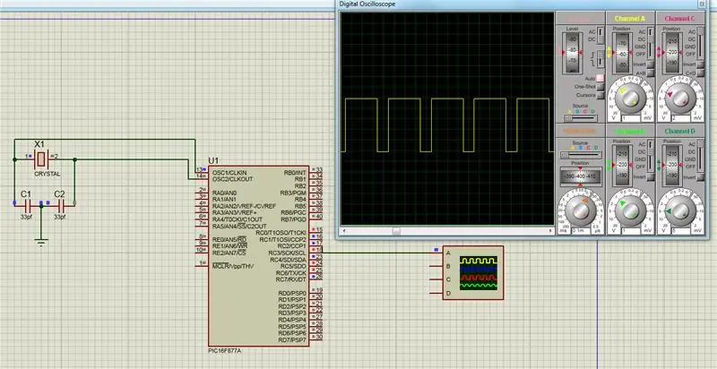 اكتب الرسم على MPLAB X IDE ، يتم إعطاء الرمز أدناه