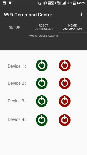 Installer l'application et exécuter la domotique