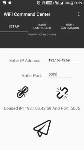 Instalación de la aplicación y ejecución de domótica