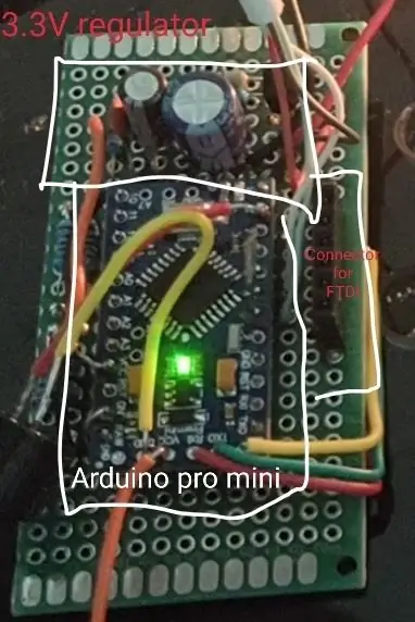 Forrasztás a 3.3V -os Arduino Pro Mini készüléken