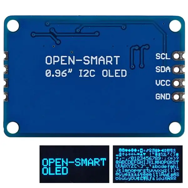 0.96 بوصة I2C OLED مع دبوس SMD