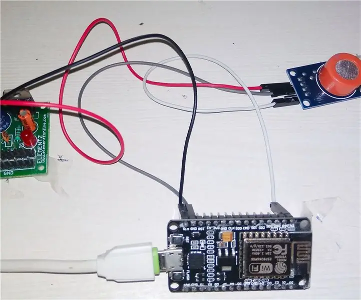 Sistemi i monitorimit të ajrit duke përdorur NodeMCU dhe IOT Thingspeak: 4 hapa