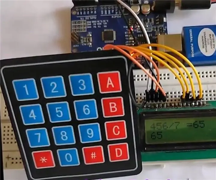 Calculadora Arduino DIY usando LCD 1602 e teclado 4x4: 4 etapas