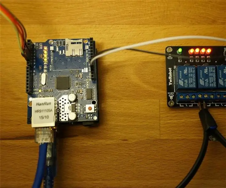 Arduino reläkontroll över internet: 5 steg