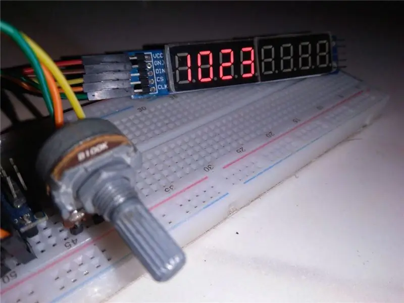 7-segment za prikaz ADC #Arduino vrijednosti, #Arduino