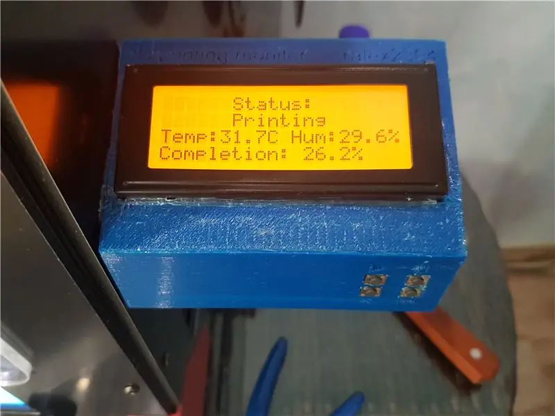 Monitor tisku Octoprint