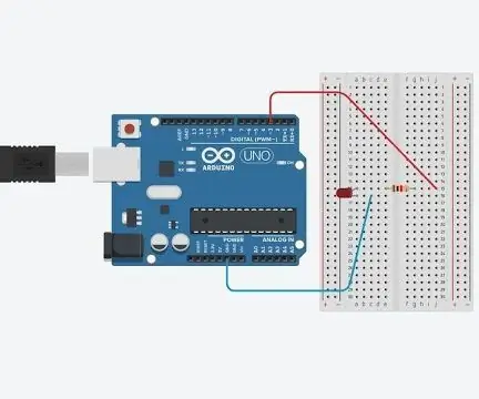 Treballar amb LED mitjançant Arduino UNO als circuits TinkerCAD: 7 passos