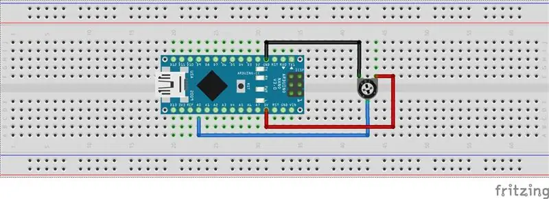 LED, Açar və ADC Arayüzü