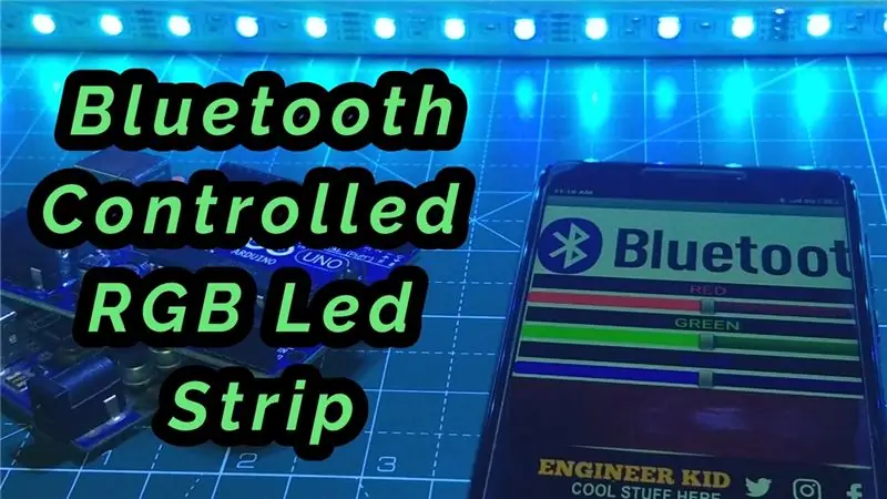 Bluetooth- ով վերահսկվող RGB լույս Android հավելվածով