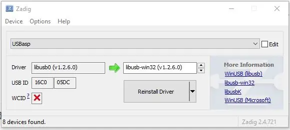 เลือก Libusb-win32