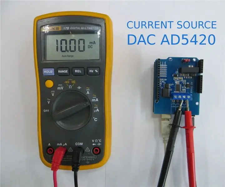 Trenutni izvor DAC AD5420 i Arduino: 4 koraka (sa slikama)