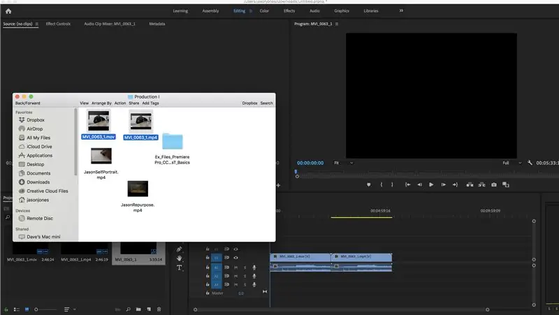 Videóid elhelyezése a Premiere Pro -ban