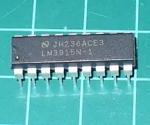 Gebruik die LM3915 Logarithmic Dot/Bar Display Driver IC: 7 stappe