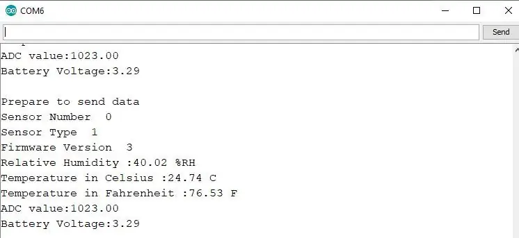 Serial Monitor Output