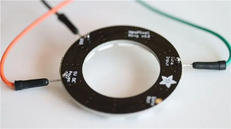 Гагнуурын эрэгтэй, эрэгтэй холбогчийг Adafruit NeoPixel Ring болон NeoPixel Stick руу холбоно