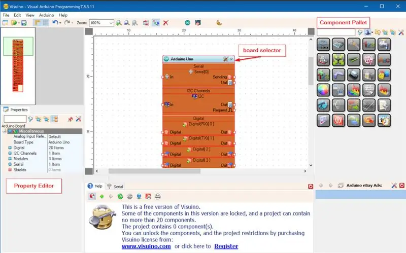 Visuino'da Bileşenler Ekle ve Bunları Bağla