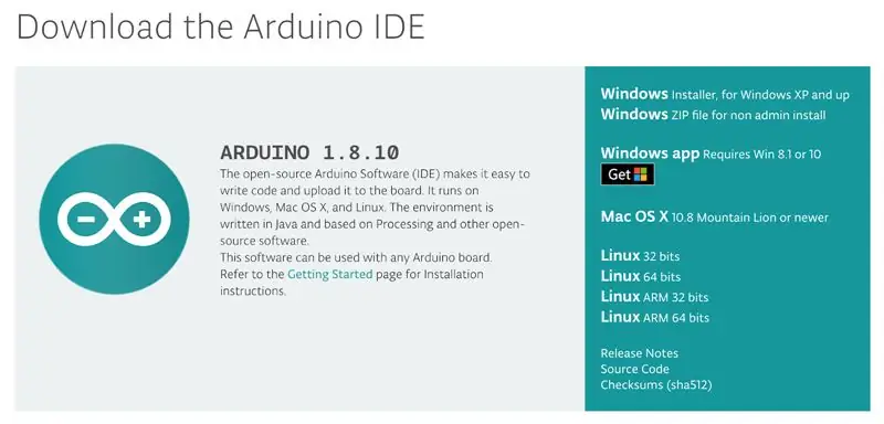 قم بتثبيت Arduino IDE