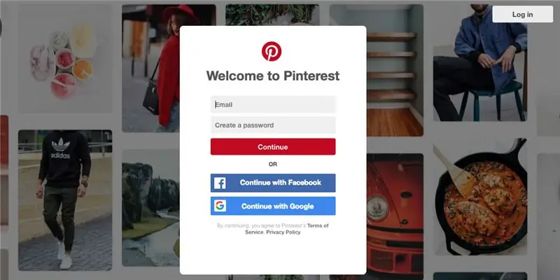 Mag-login sa Pinterest