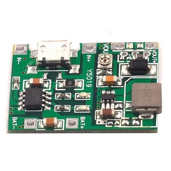 De oplaadmodule en Li-ionbatterij