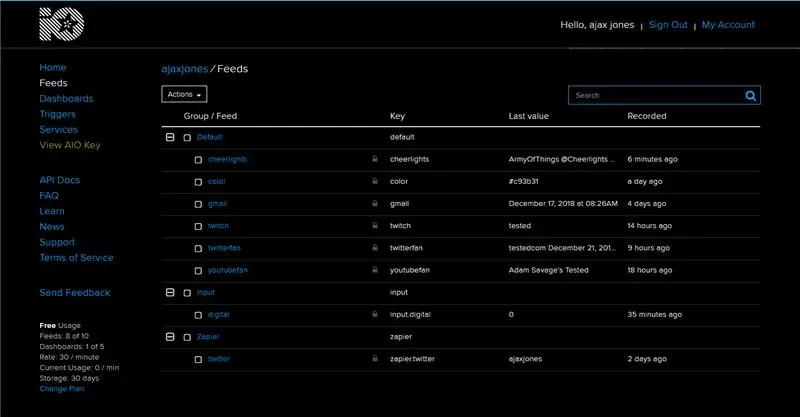 Adafruit IO ni o'rnatish