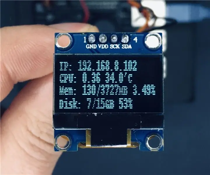 Sistem Pemantauan Raspberry Pi Melalui Modul Paparan OLED: 5 Langkah