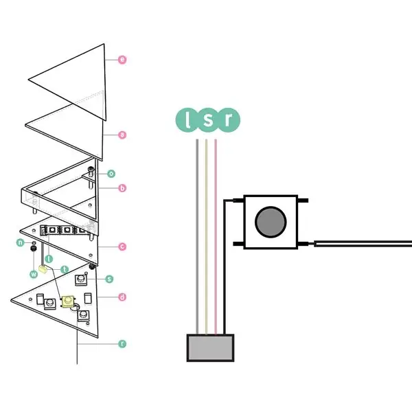 Interruptor tàctil de soldadura amb cables