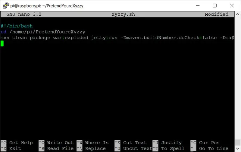 Cree un script para iniciar el servidor Fingir que es Xyzzy