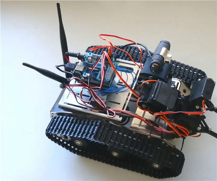 Monteer Kuman Wi-Fi-robot met kamera en manipulator