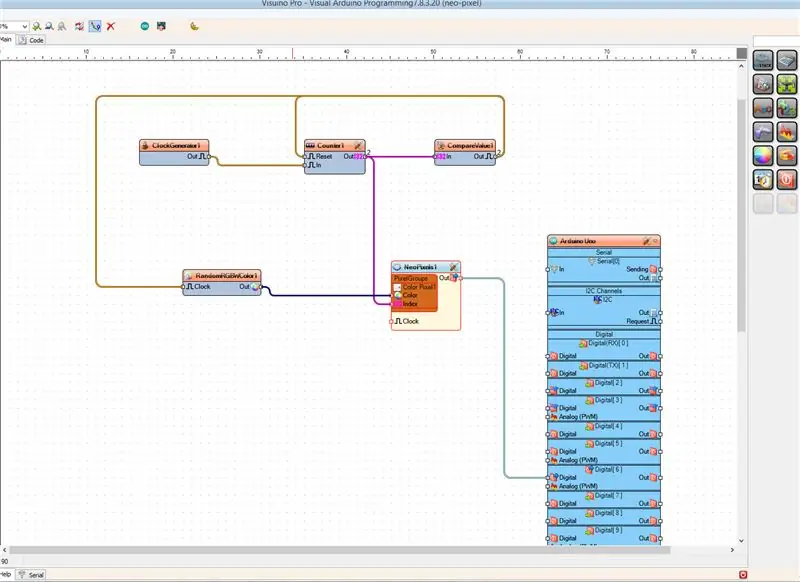 In Visuino Connect-Komponenten