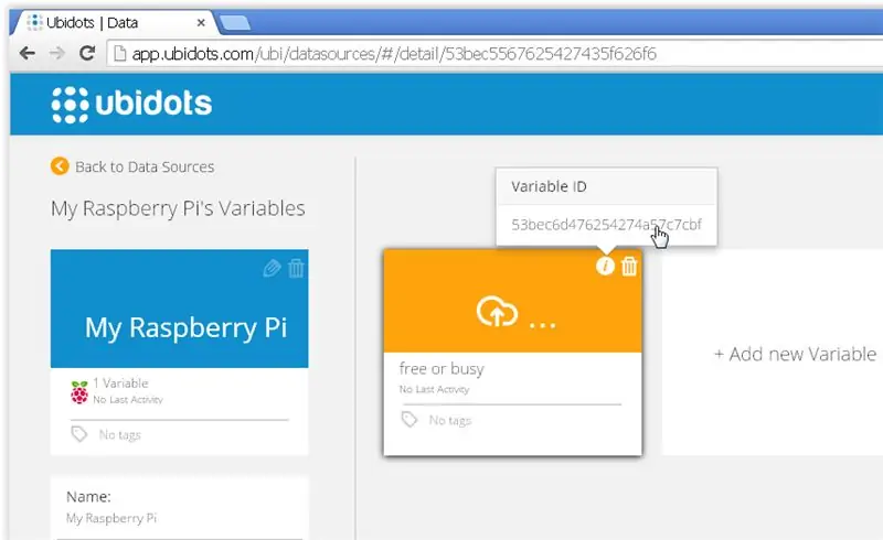 Tome nota de los ID de sus variables