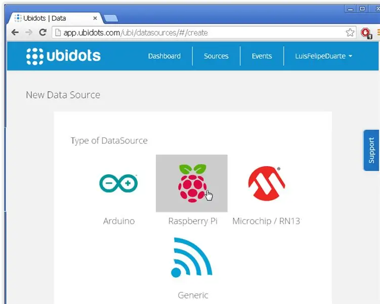 Izvēlieties Raspberry Pi kā savu jauno datu avotu