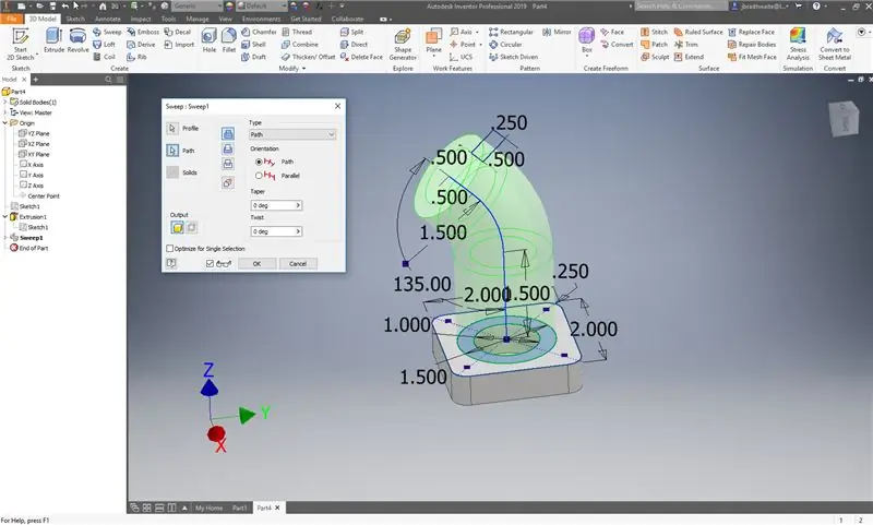 Skep die Sweep Feature