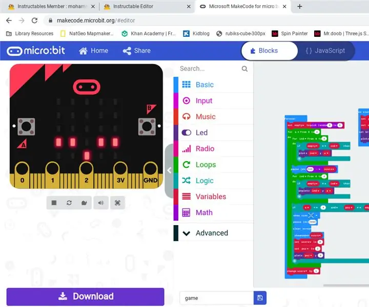 Kako napraviti igru Microbit: 25 koraka