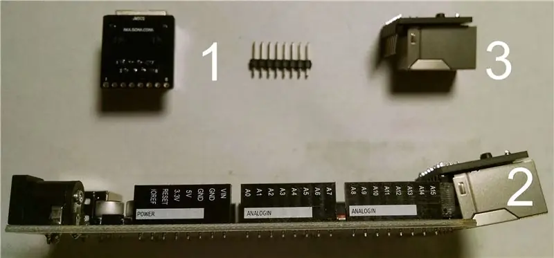 Fastgør bundstikket til Arduino, og lod derefter alle stifterne (guldkontakter)