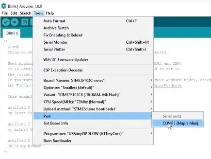 การตั้งค่า Arduino IDE สำหรับ STM32