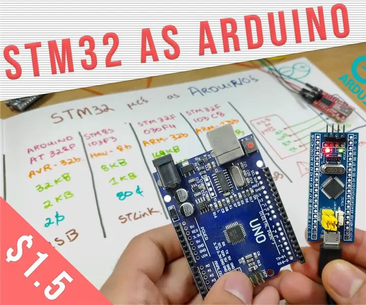 STM32 naudojimas kaip „Arduino“pamoka - STM32F103C8: 5 žingsniai