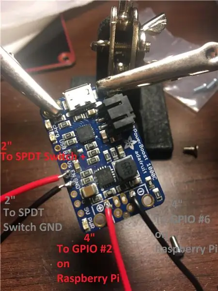 የ Solder Connections እና Mount PowerBoost 1000C